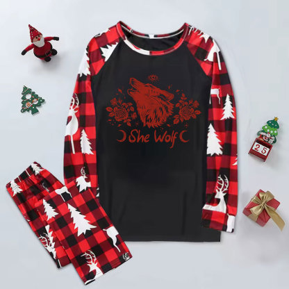 Purplehecate She Wolf Elk Christmas Pajamas