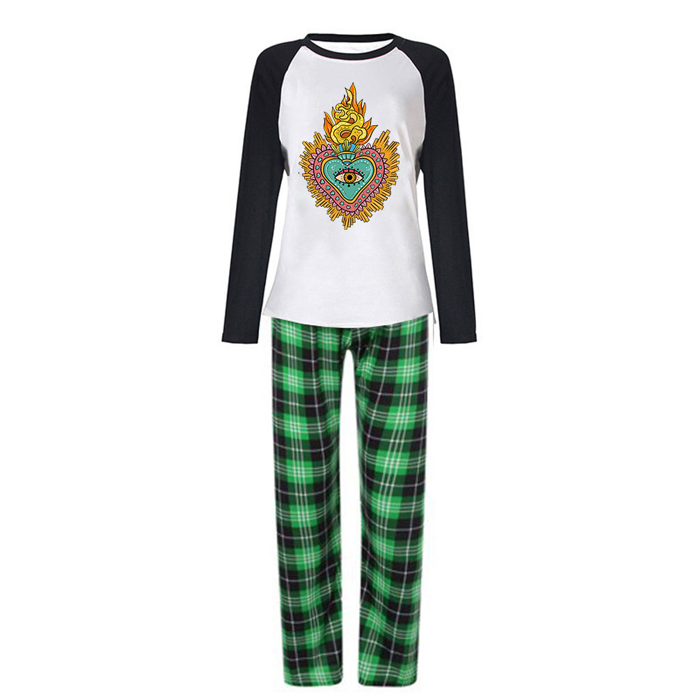 Purplehecate Rainbow Sacred Heart Christmas Pajamas