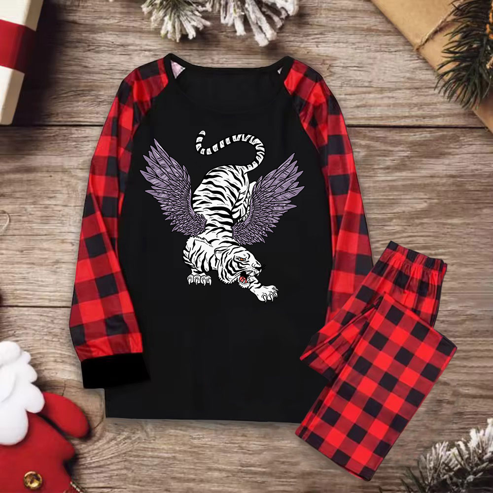 Purplehecate Tiger With Wings Christmas Pajamas