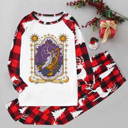 Purplehecate Scorpio Zodiac Elk Christmas Pajamas