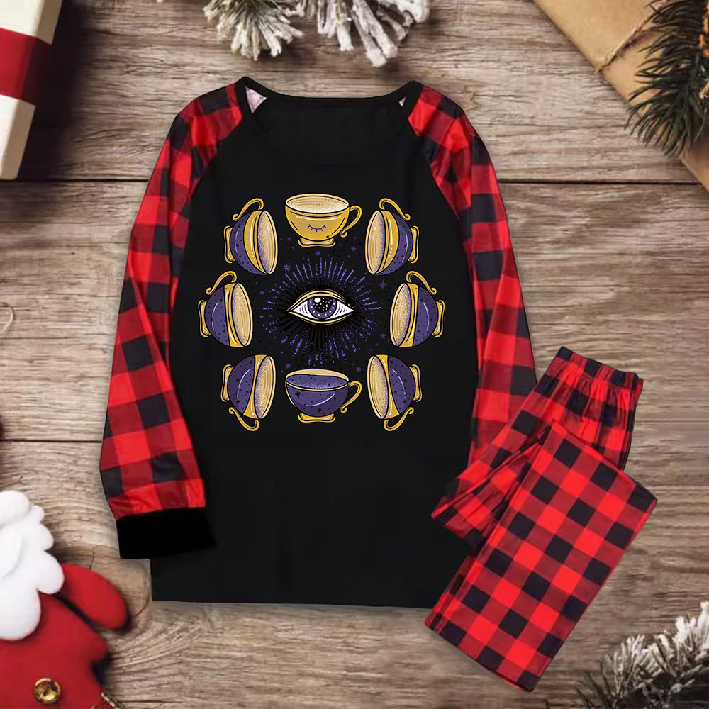 Purplehecate Moon Phase Coffee Lover Christmas Pajamas