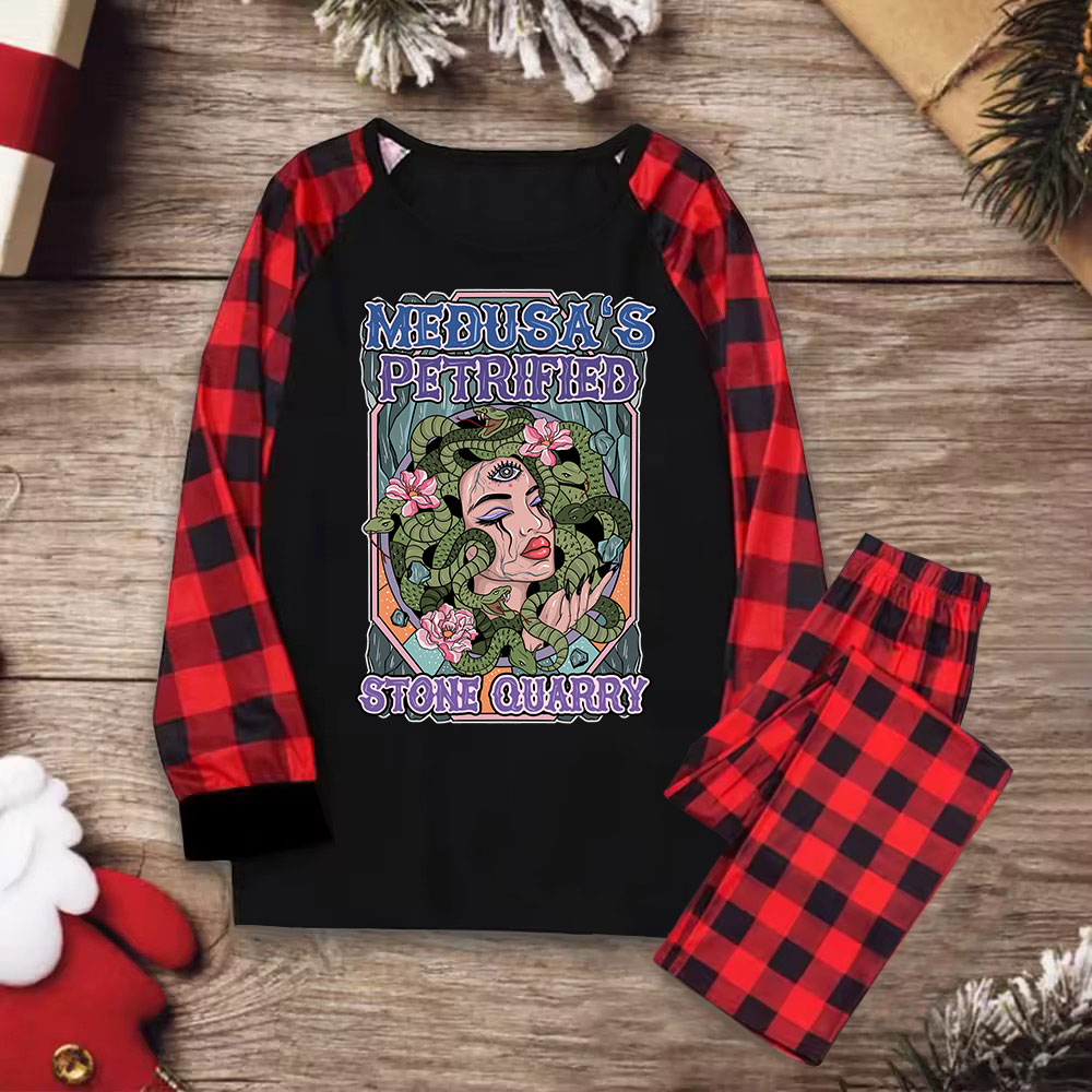 Purplehecate The Gorgon with Snake Hair Medusa Christmas Pajamas