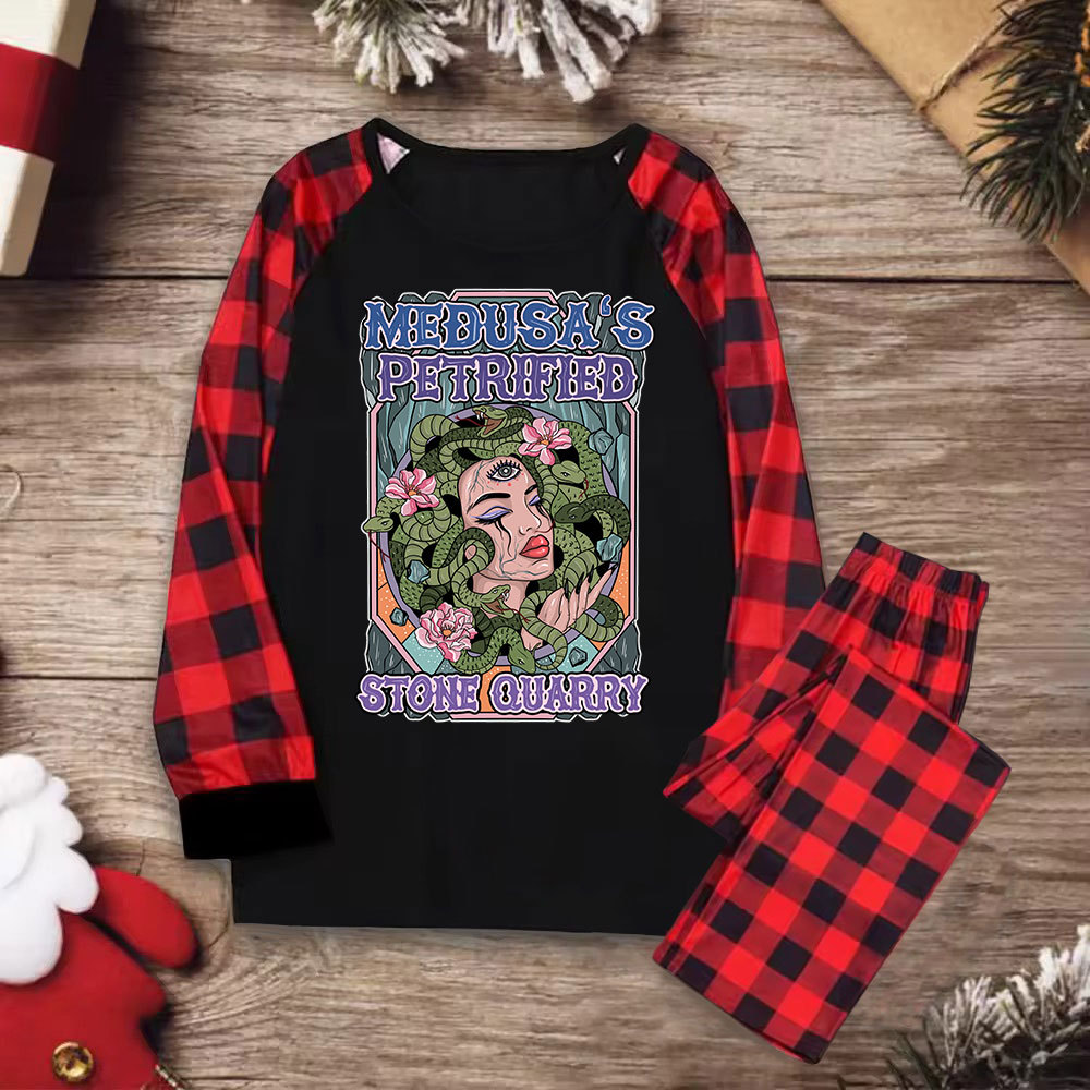 Purplehecate The Gorgon with Snake Hair Medusa Christmas Pajamas