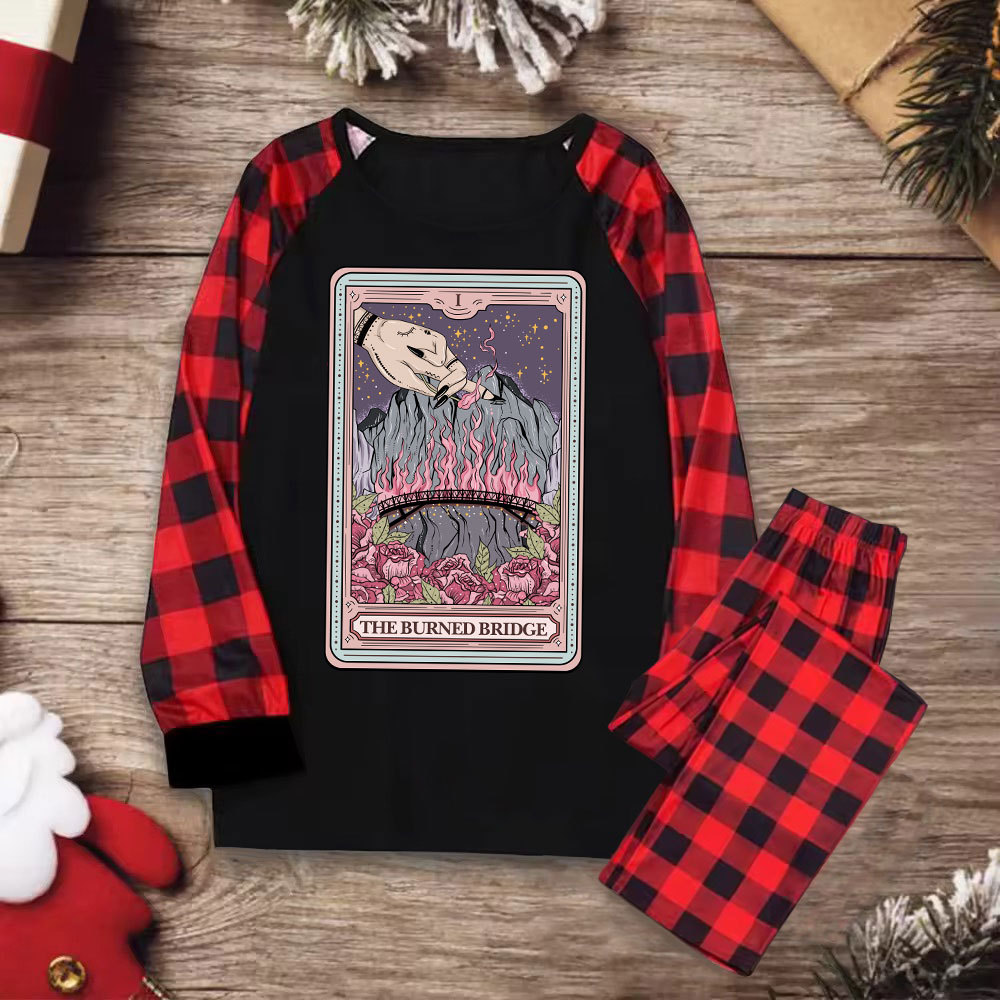 Purplehecate The Burned Bridge Tarot Christmas Pajamas