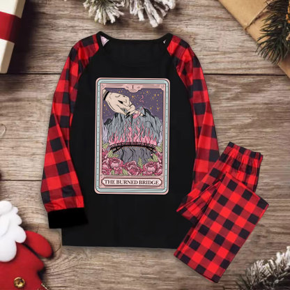 Purplehecate The Burned Bridge Tarot Christmas Pajamas