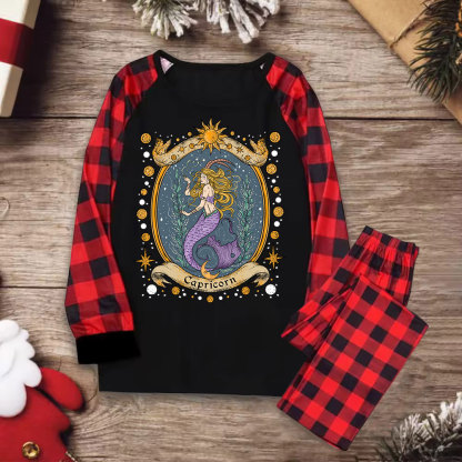 Purplehecate Celestial Capricorn Zodiac Christmas Pajamas