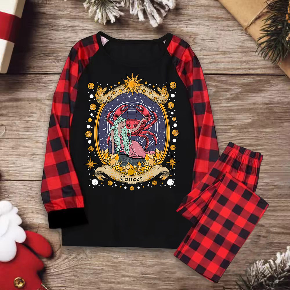 Purplehecate Celestial Cancer Zodiac Christmas Pajamas