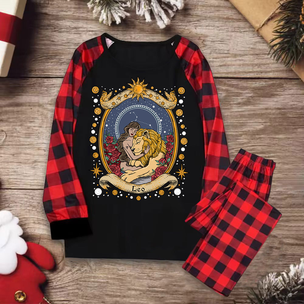 Purplehecate Celestial Leo Zodiac Christmas Pajamas