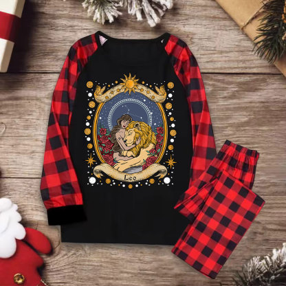 Purplehecate Celestial Leo Zodiac Christmas Pajamas
