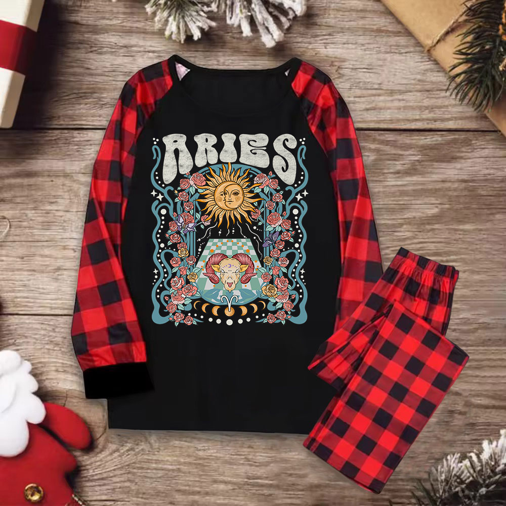 Purplehecate Aries Spirit Zodiac Christmas Pajamas