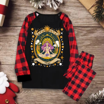 Purplehecate Virgo Radiance Zodiac Christmas Pajamas