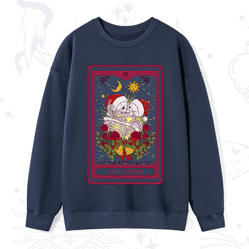 Purplehecate Christmas The Lovers Tarot Sweatshirt