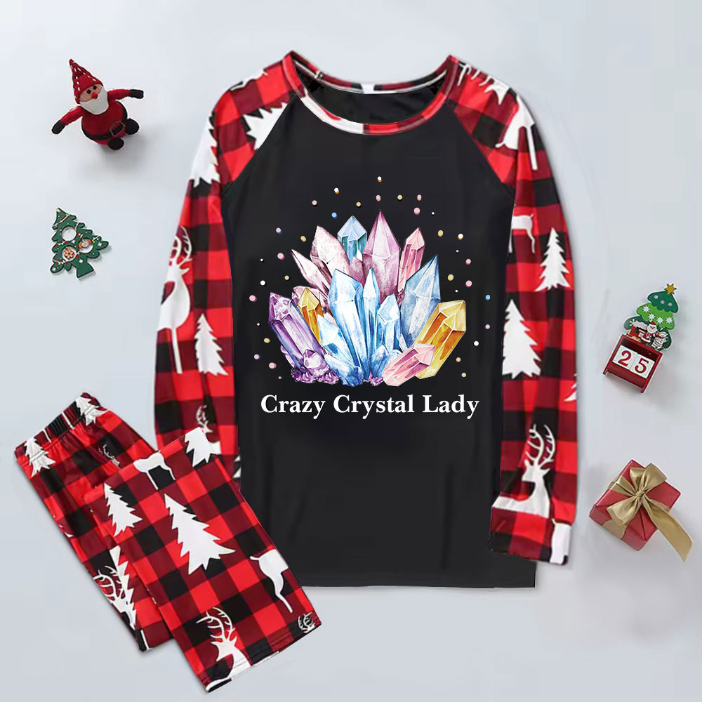 Purplehecate Crazy Crystal Elk Christmas Pajamas