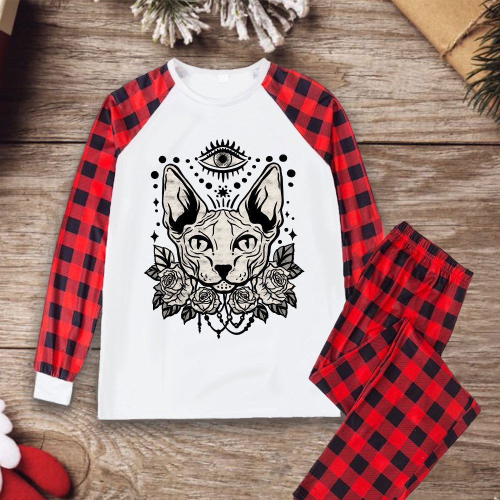Purplehecate Mystical Cat Christmas Pajamas