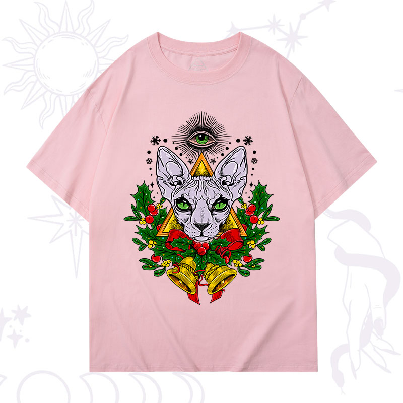 Purplehecate Christmas Mystical Cat T-Shirt