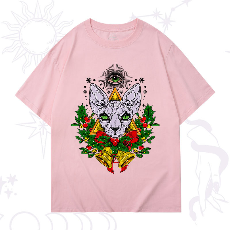 Purplehecate Christmas Mystical Cat T-Shirt