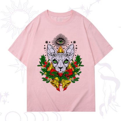 Purplehecate Christmas Mystical Cat T-Shirt
