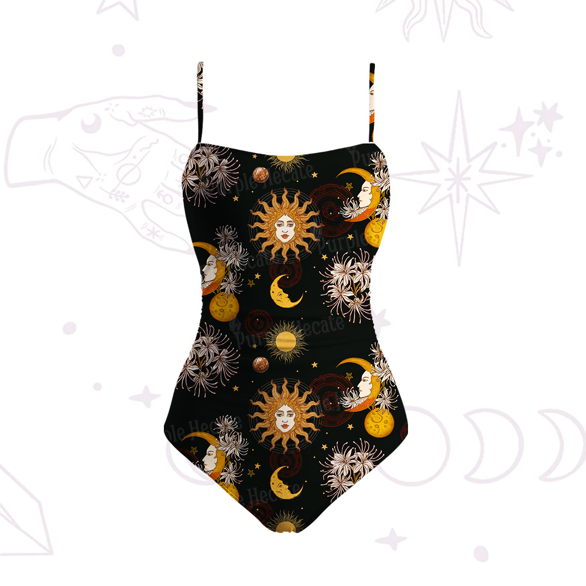 Purplehecate Stellar Symphony Slim-Strap Swimsuit