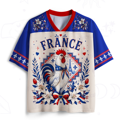 Purplehecate France Rooster Graphic Mesh Jersey