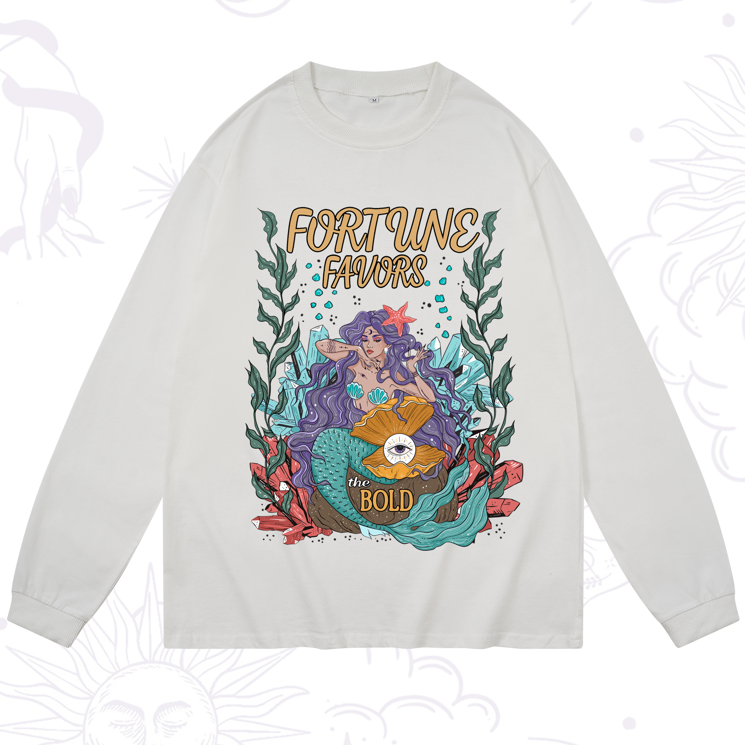 Purplehecate Fortune Favors The Bold Long Sleeve T-Shirt
