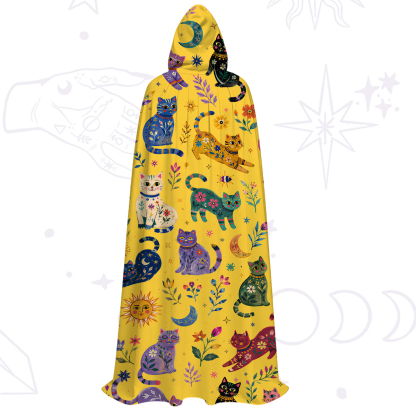Purplehecate Rainbow Magic Cats Hooded Cloak