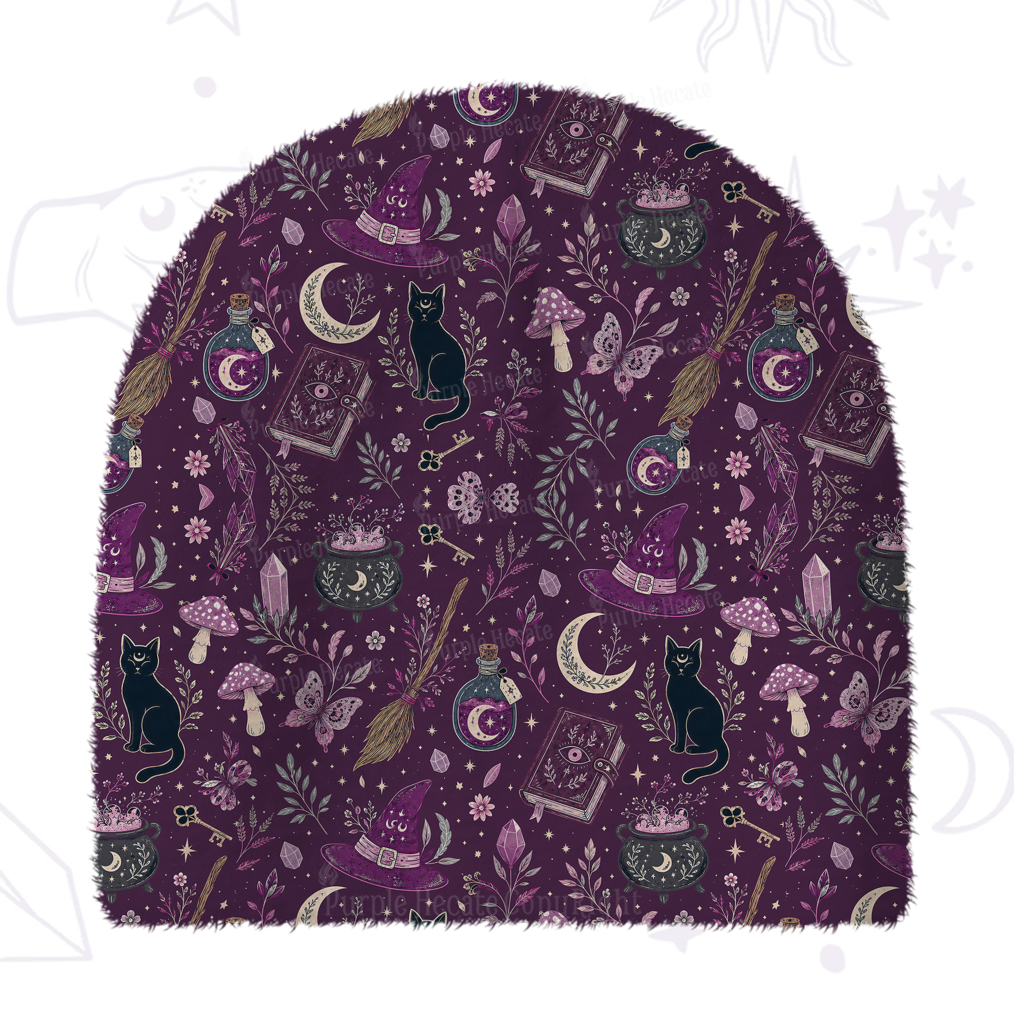 [Copy]Purplehecate Cryptid Mothman Fuzzy Knit Beanie