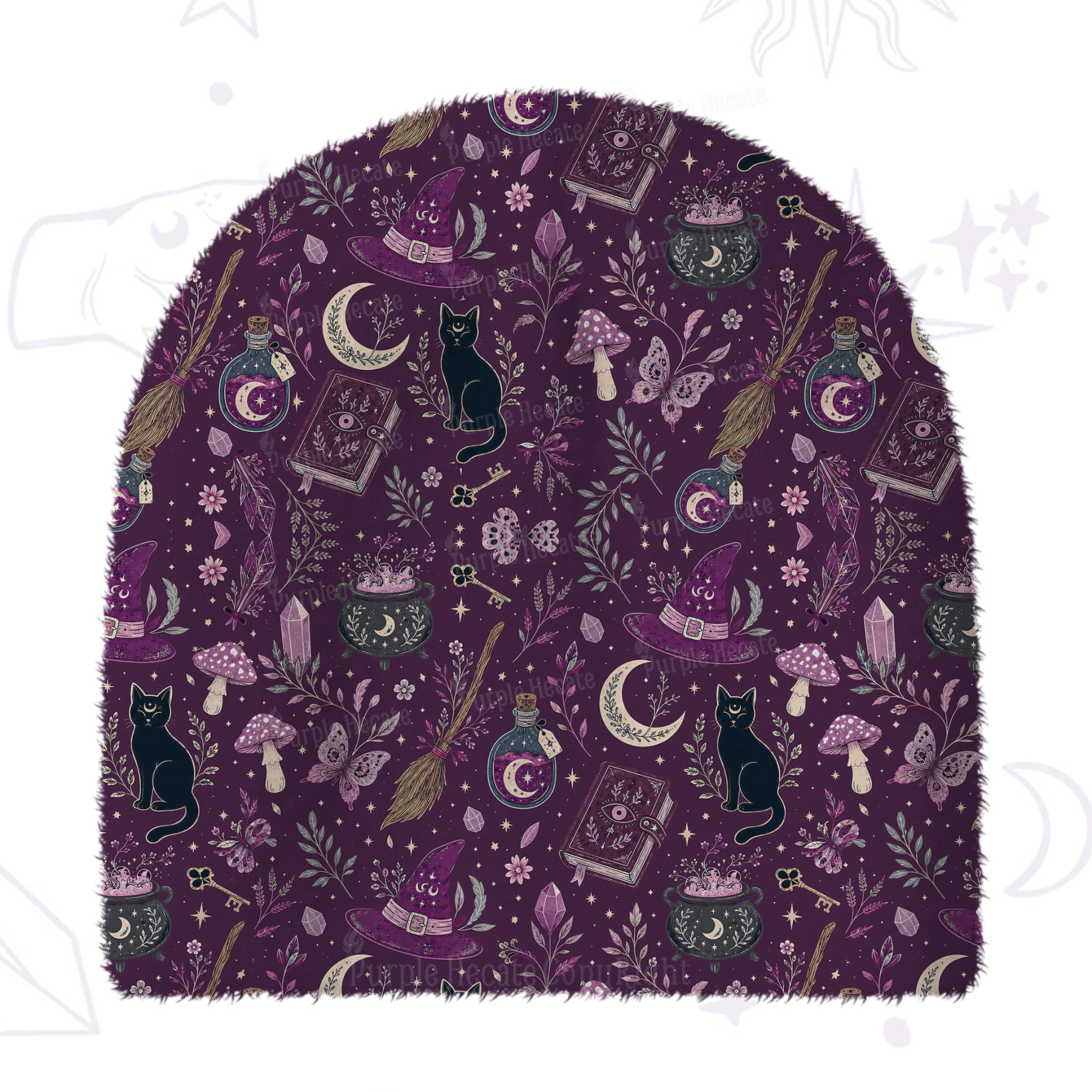 [Copy]Purplehecate Cryptid Mothman Fuzzy Knit Beanie