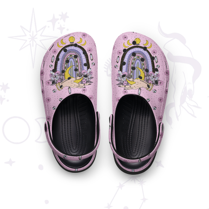 Purplehecate Magic Rainbow Rubber Clogs