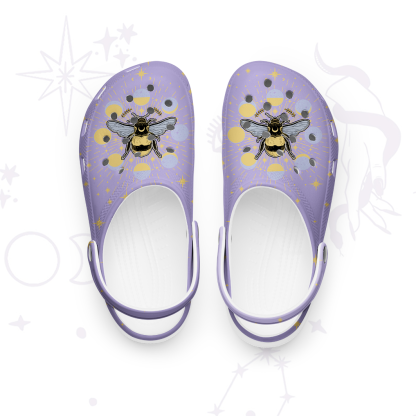 Purplehecate Phases of the Moon Bee Rubber Clogs