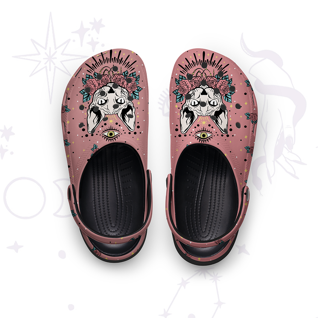 Purplehecate Mystical Cat Rubber Clogs