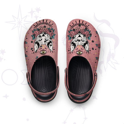 Purplehecate Mystical Cat Rubber Clogs