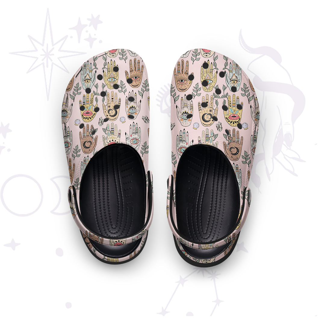 Purplehecate Helping Hands Rubber Clogs