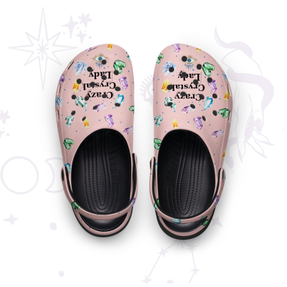 Purplehecate Crazy Crystal Lady Rubber Clogs