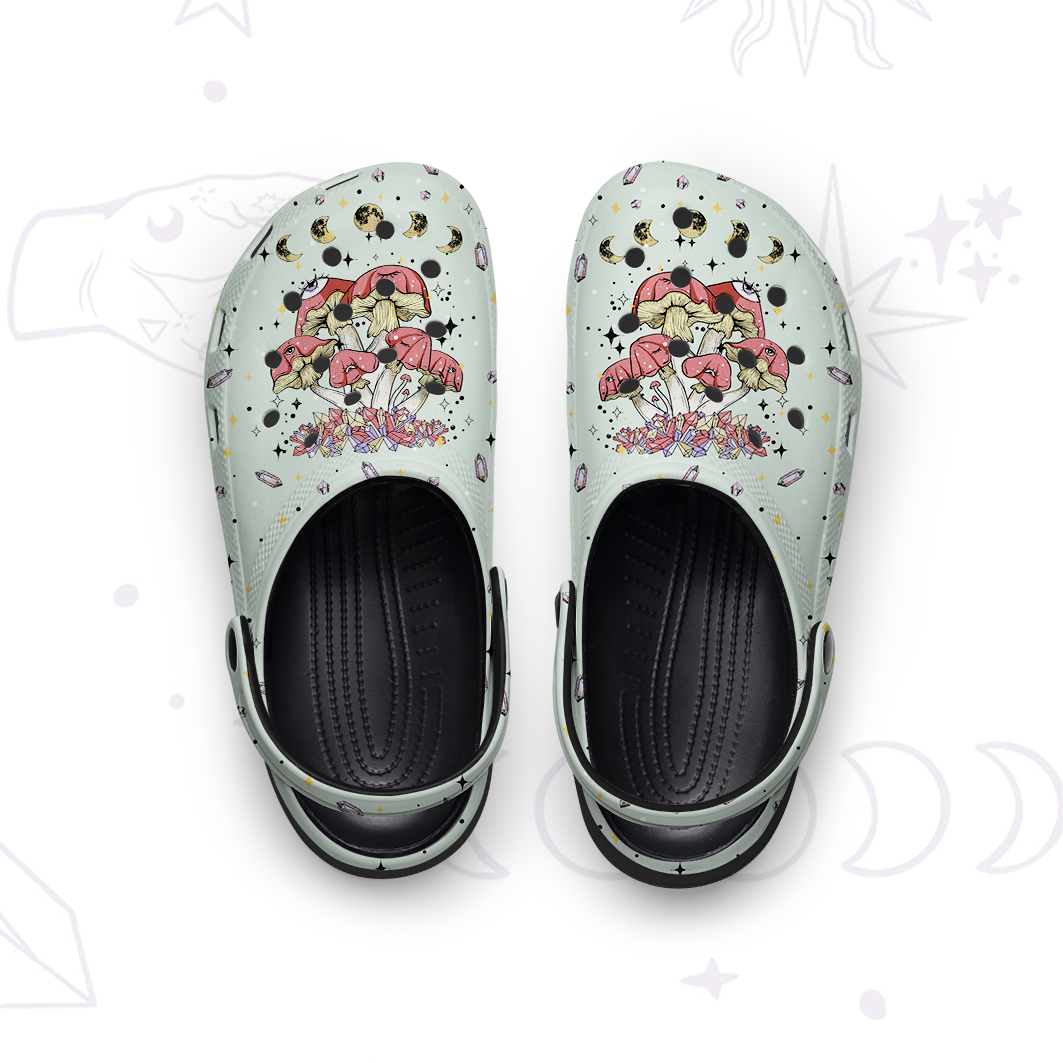 Purplehecate Magic Mushroom Rubber Clogs