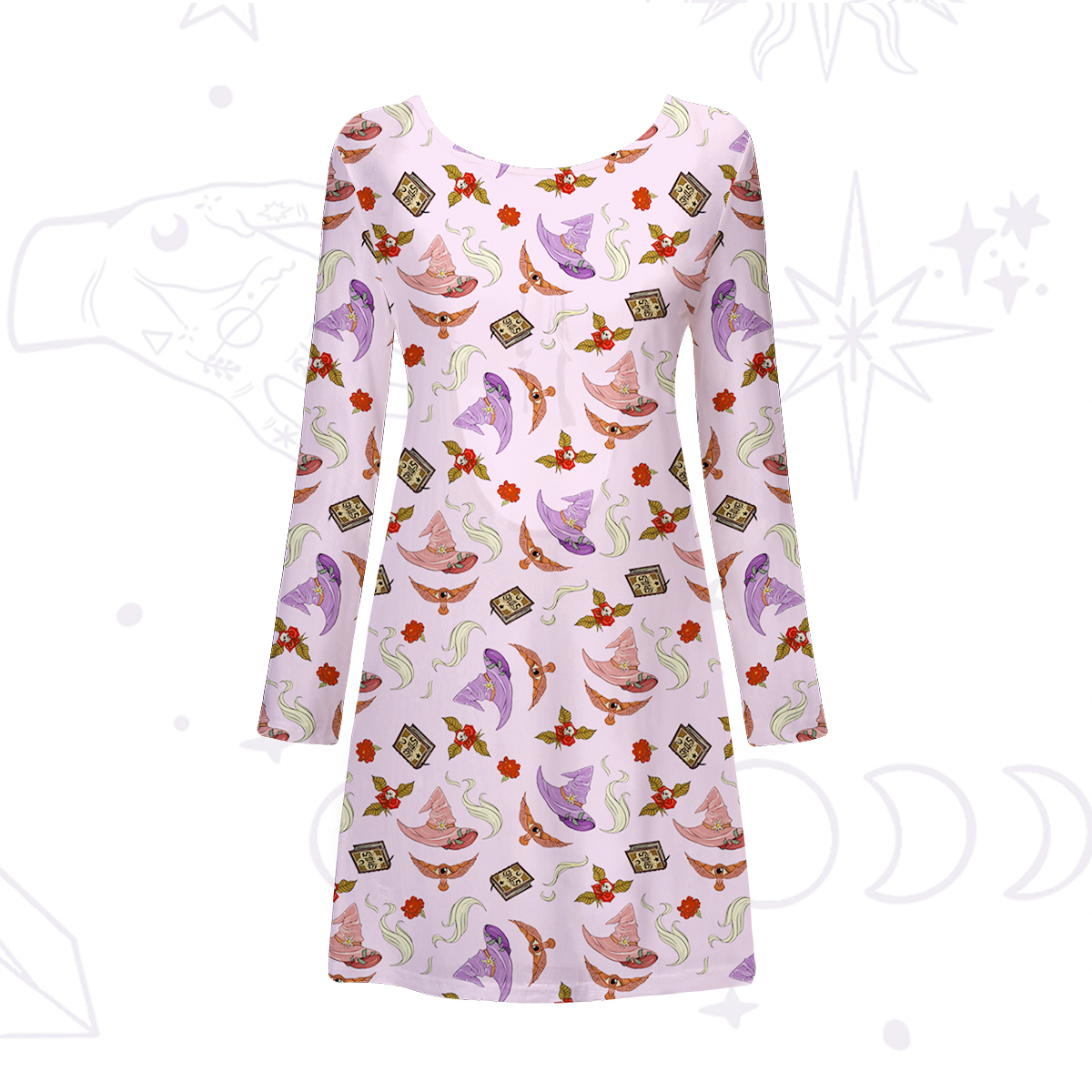 Purplehecate Fantasy Wizard Hat Beachwear Cover-Up Dress