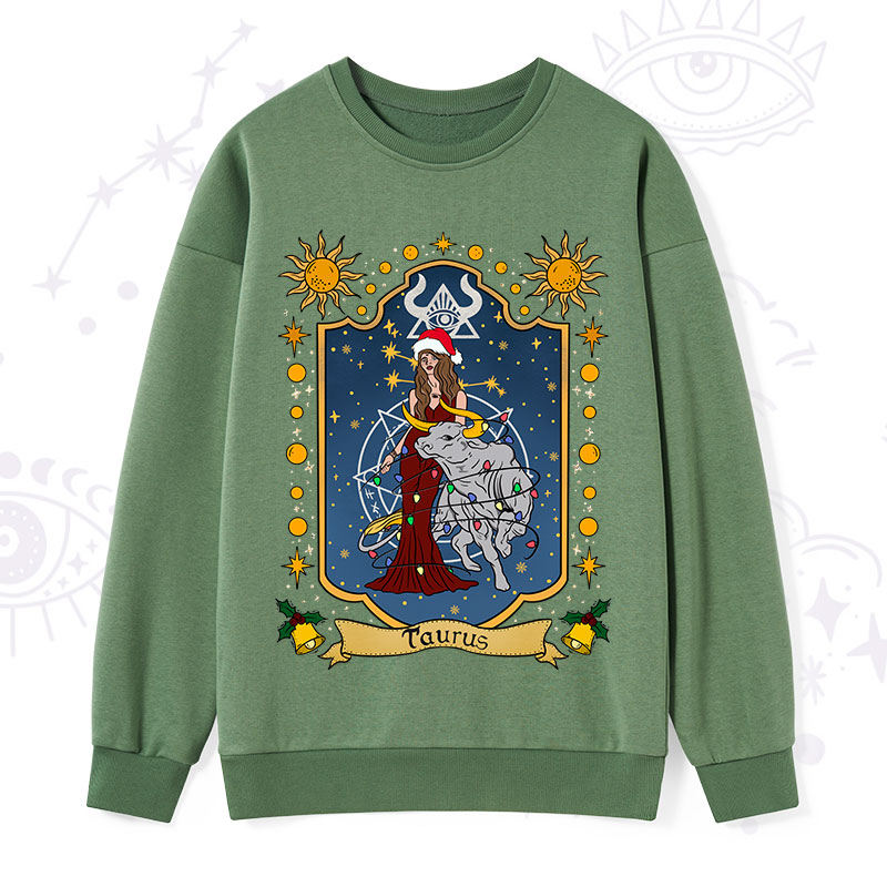 Purplehecate Christmas Taurus Zodiac Sweatshirt