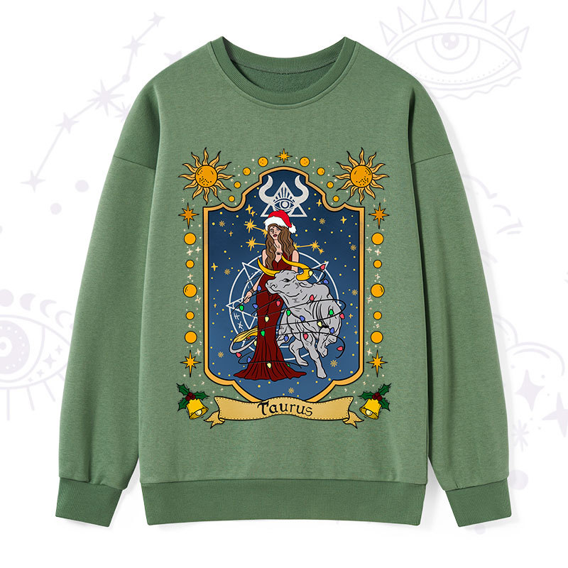 Purplehecate Christmas Taurus Zodiac Sweatshirt