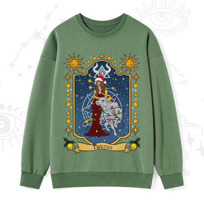Purplehecate Christmas Taurus Zodiac Sweatshirt