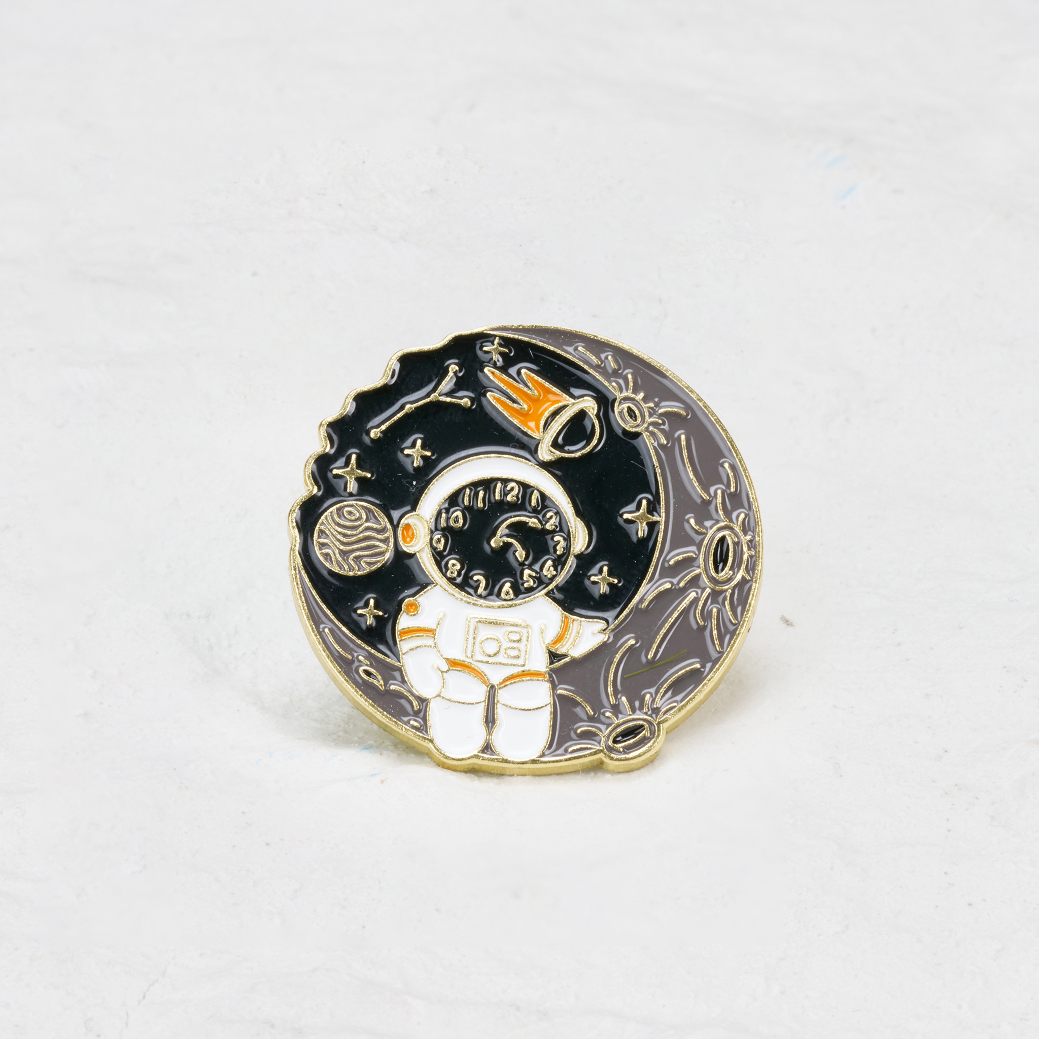 Purplehecate Starry sky Moon Pin
