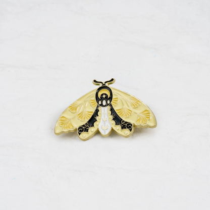 Purplehecate The Moth With Yellow Flowers Pin