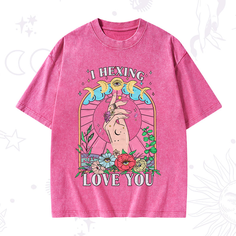 Purplehecate I Hexing Love You Washed T-Shirt