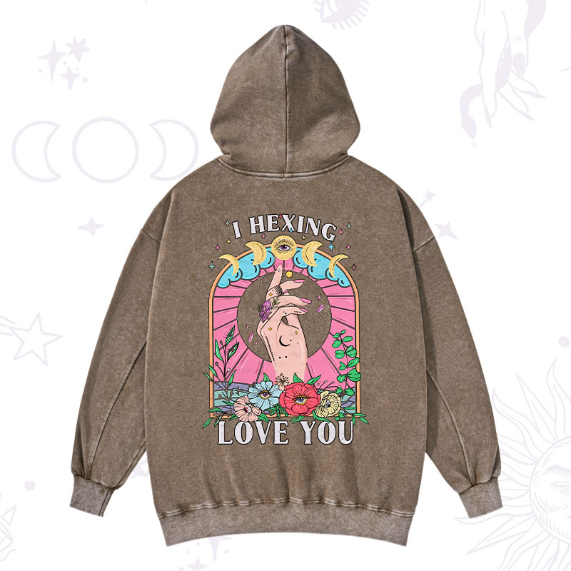 Purplehecate I Hexing Love You Washed Hoodie