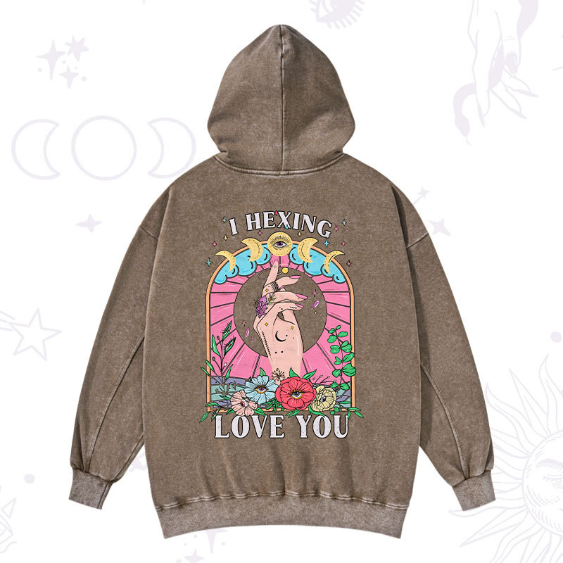 Purplehecate I Hexing Love You Washed Hoodie