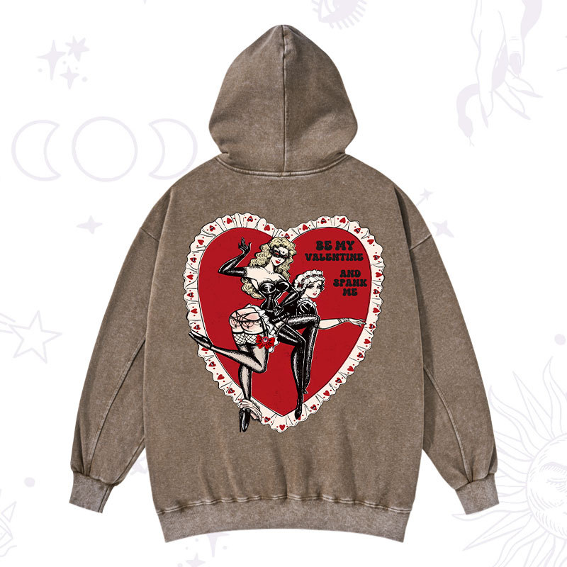 Purplehecate Be My Valentine And Spank Me Washed Hoodie