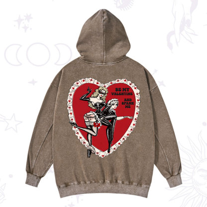 Purplehecate Be My Valentine And Spank Me Washed Hoodie