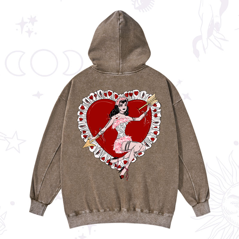 Purplehecate Cupid's Charm Valentine Washed Hoodie