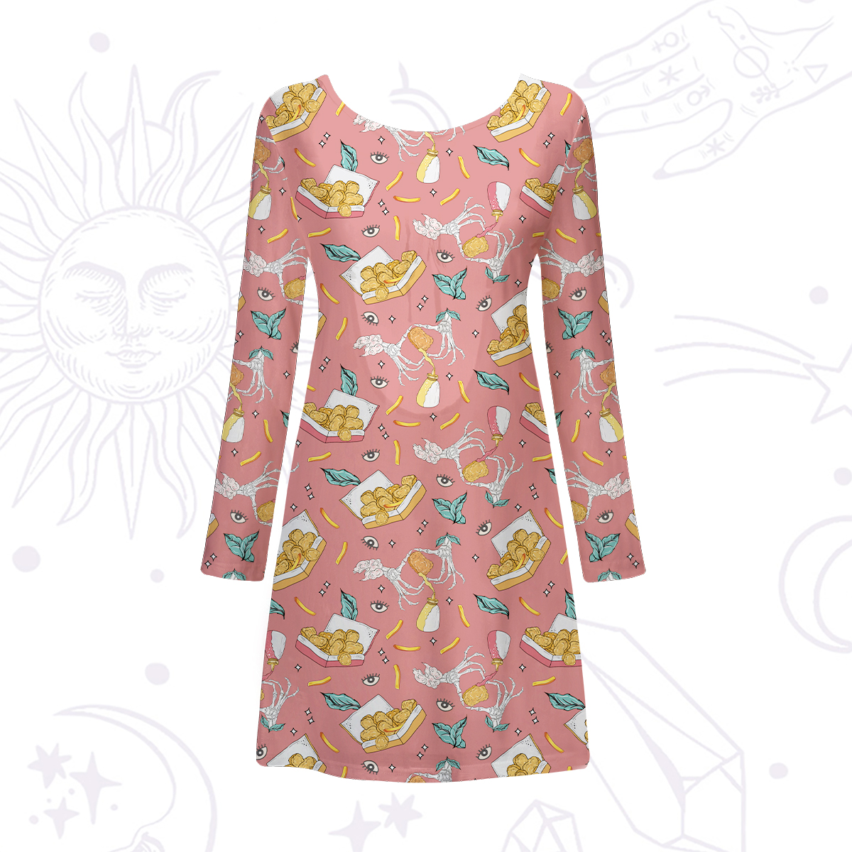 Purplehecate The Chicken Nugget Beachwear Cover-Up Dress