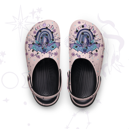 Purplehecate Moon Phase Bat Rubber Clogs