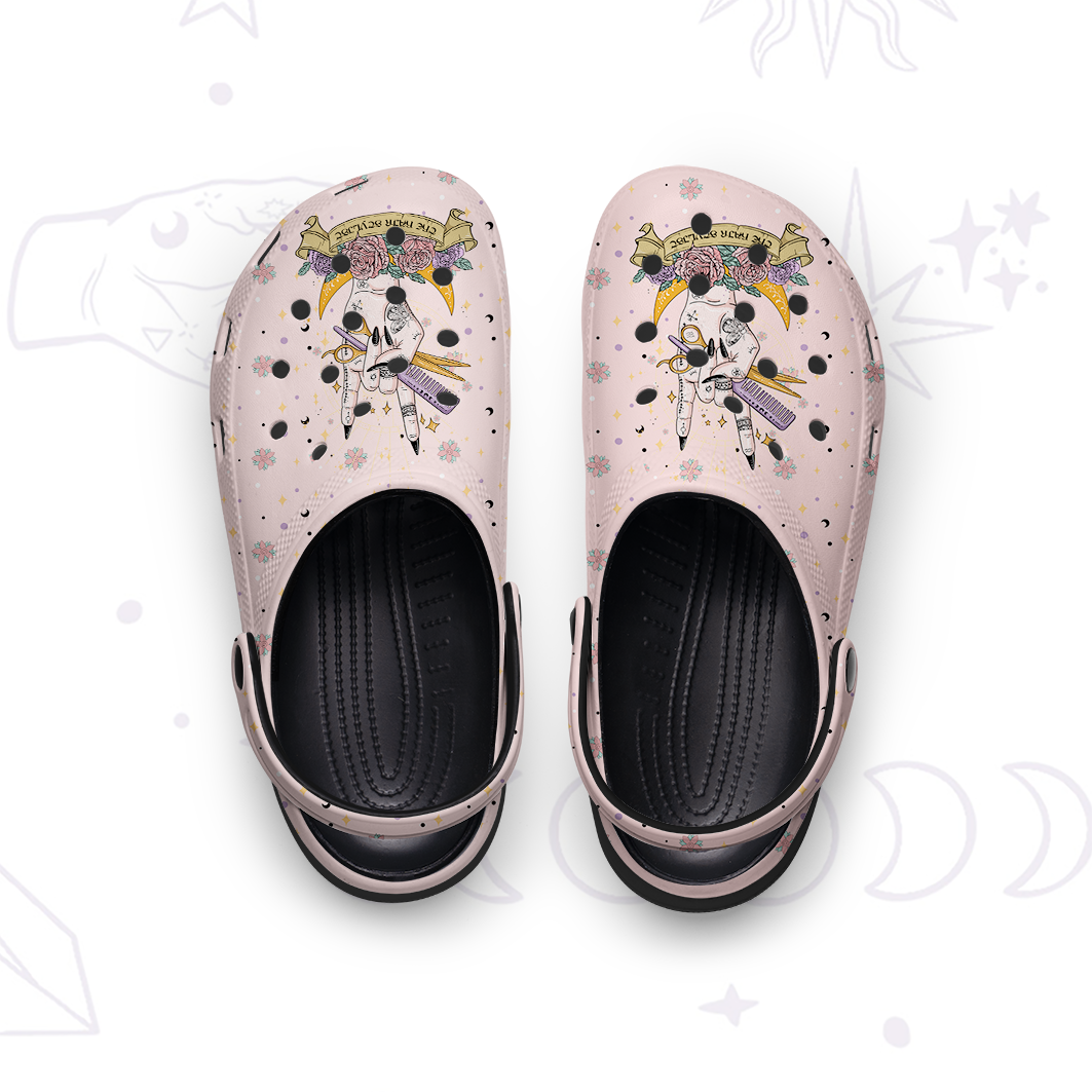 Purplehecate The Hair Stylist Tarot Rubber Clogs