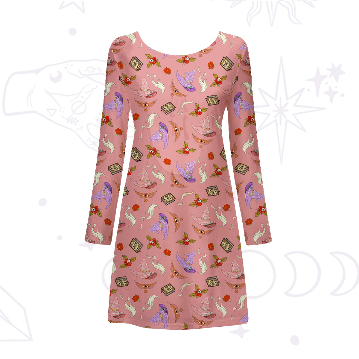 Purplehecate Fantasy Wizard Hat Beachwear Cover-Up Dress